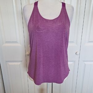 Nike Dri-FIT Purple Dotted Swoosh Tank Top Women's Size XL